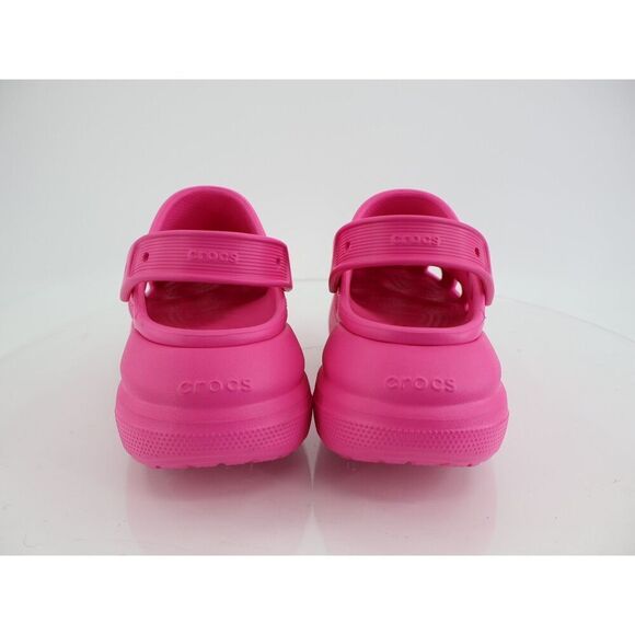 Crocs Crush Clog Size 8 Pink Rubber Slip On Platform Chunky Shoes - Picture 5 of 11